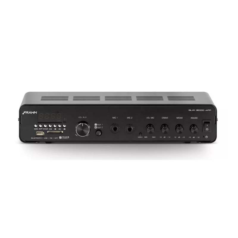 Amplificador SLIM3000 APP G2 com USB/SD/FM e BT - FRAHM