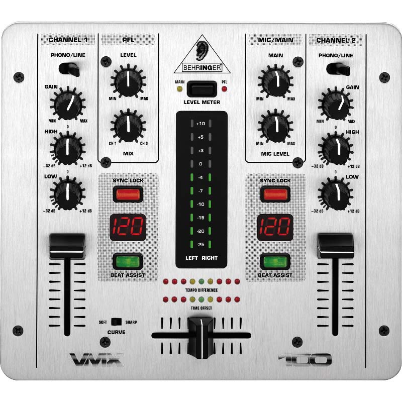 Mixer Dj Profissional VMX100 2 Canais BPM VCA - BEHRINGER - Kalifa