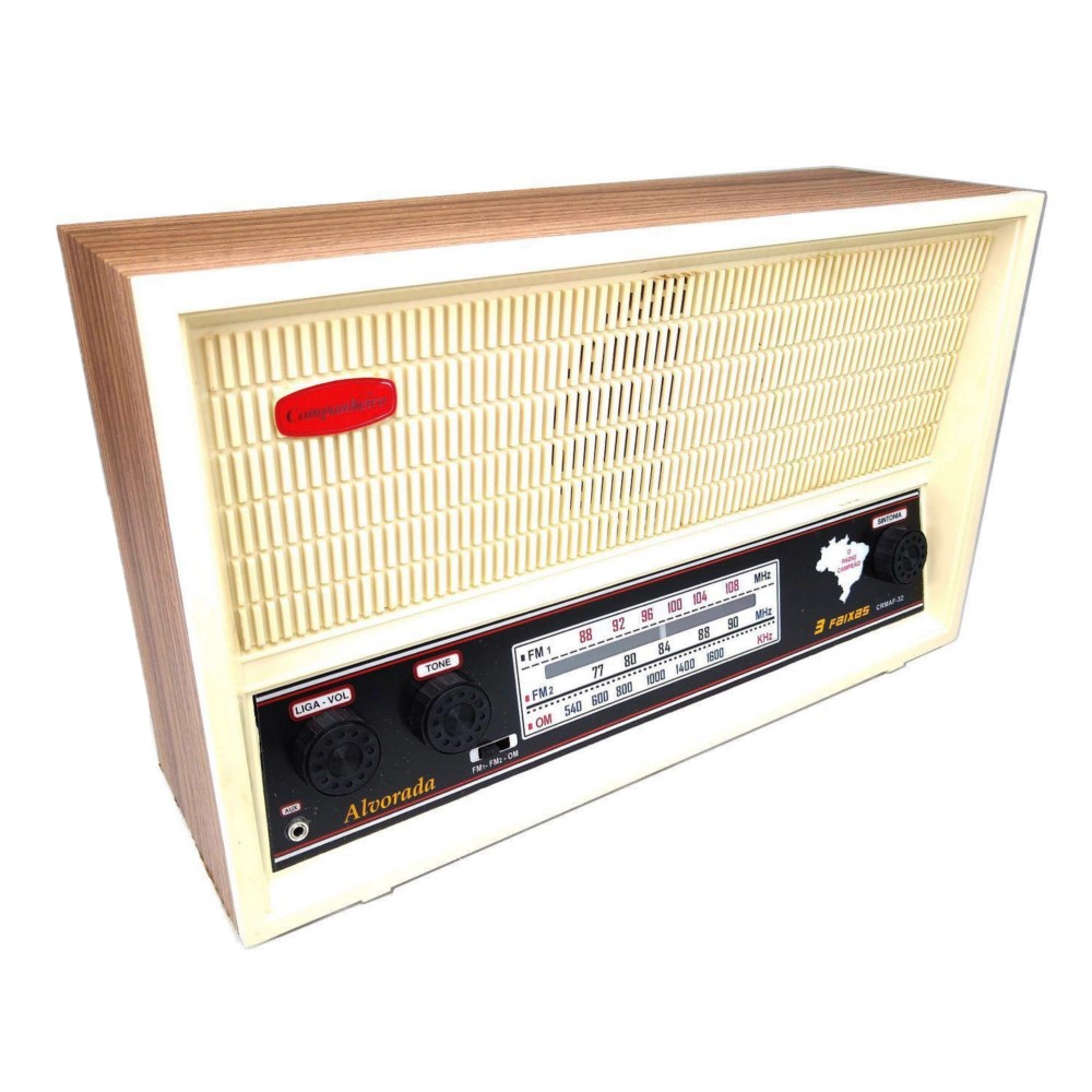 Rádio Alvorada CRMAF-32B 3 Faixas AM/FM/FMW Bege - COMPANHEIRO